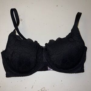 Savage fenty black lace underwire bra size medium Gently 36DD